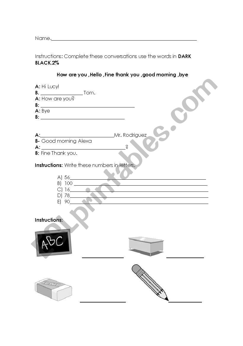 quiz for begginers worksheet