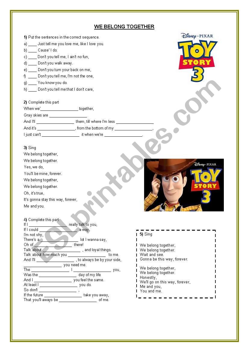 We belong together song Toys story 3
