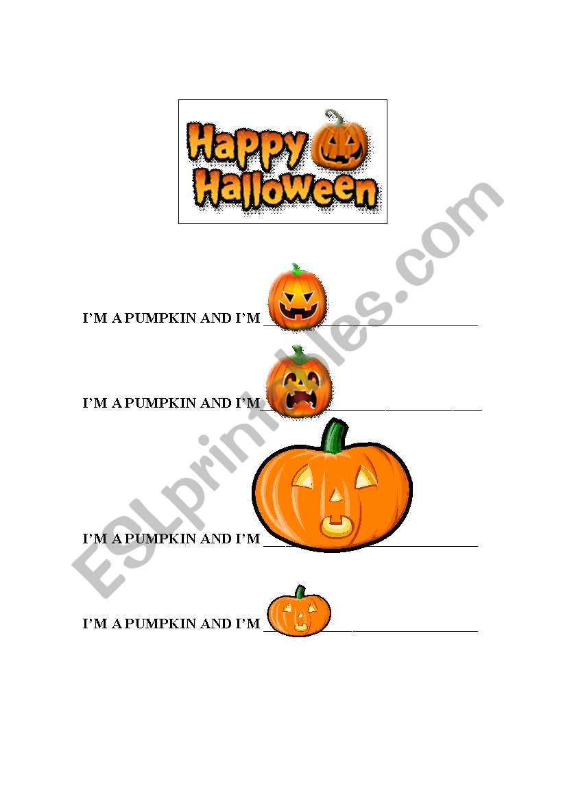 Happy/sad/big/small pumpkins worksheet