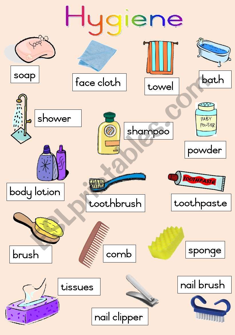 Hygiene Poster worksheet