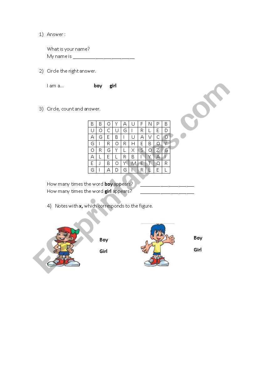 Who are you? worksheet