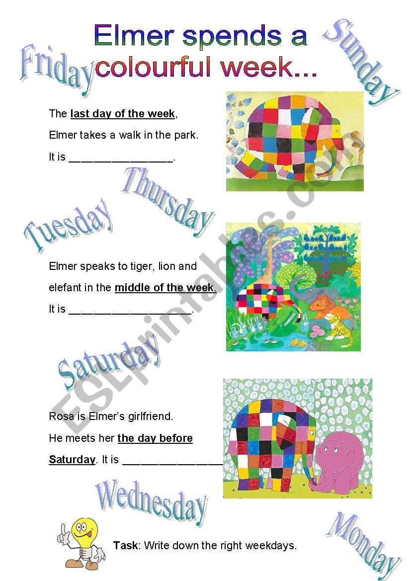 Elmer spends a colourful week (1)