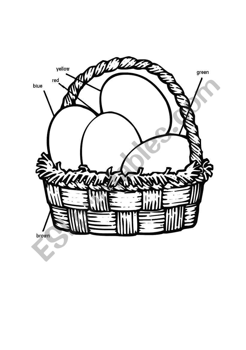 Easter basket worksheet