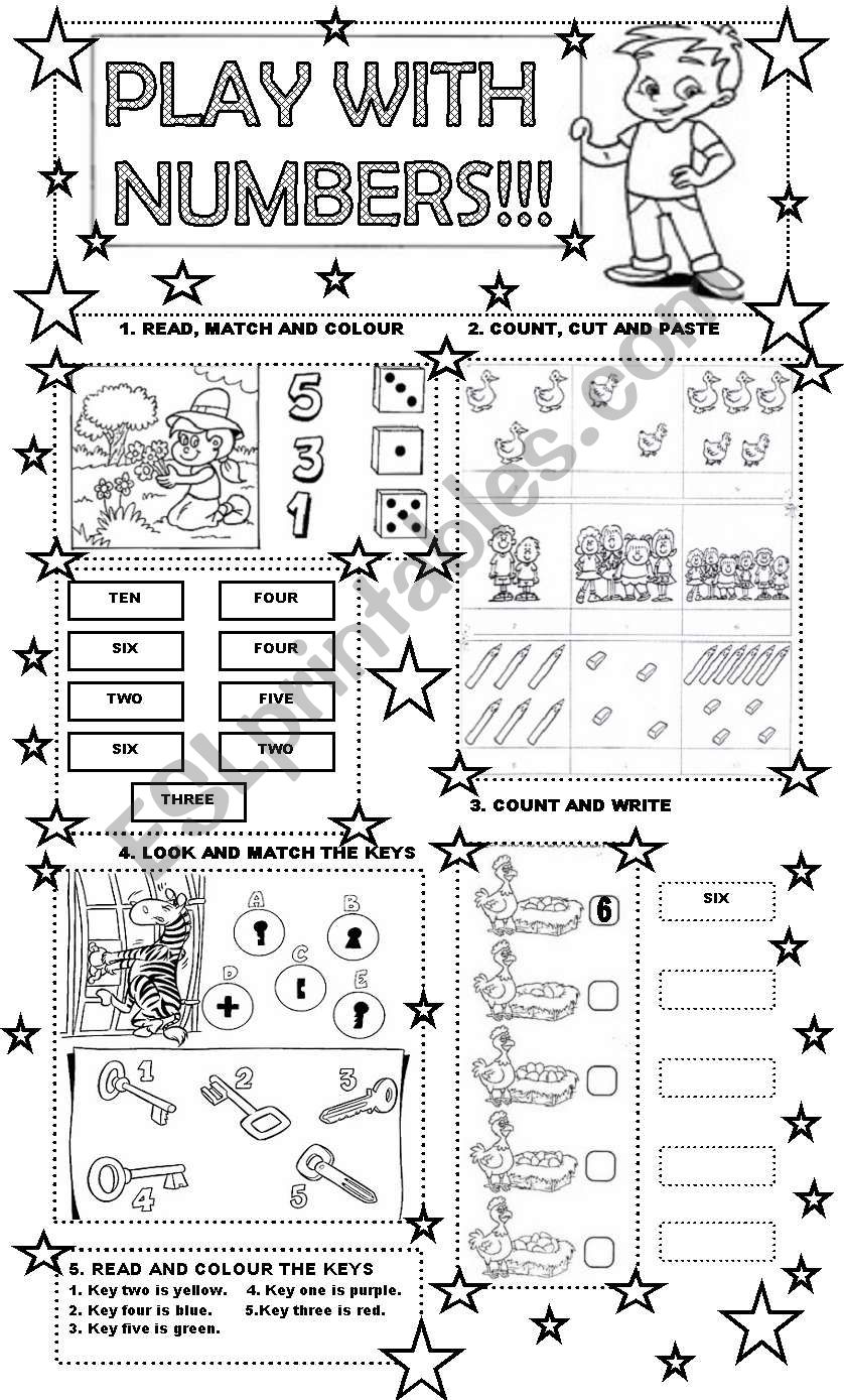 PLAY WITH NUMBERS/ FOR LITTLE KIDS/ FULLY EDITABLE