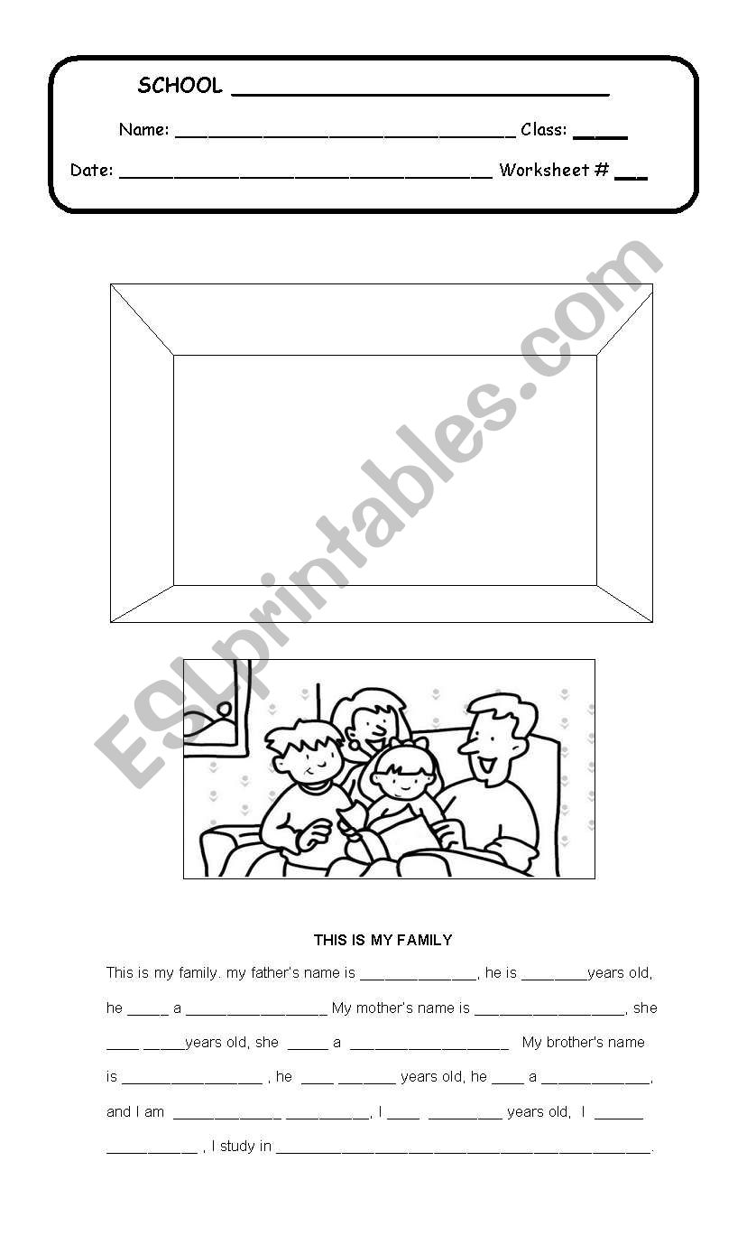FAMILY PICTURE worksheet