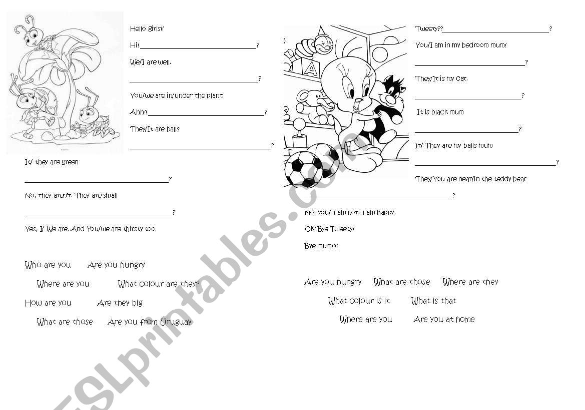 conversations worksheet