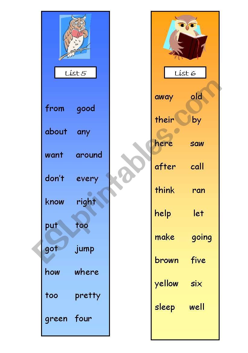 Working with words worksheet