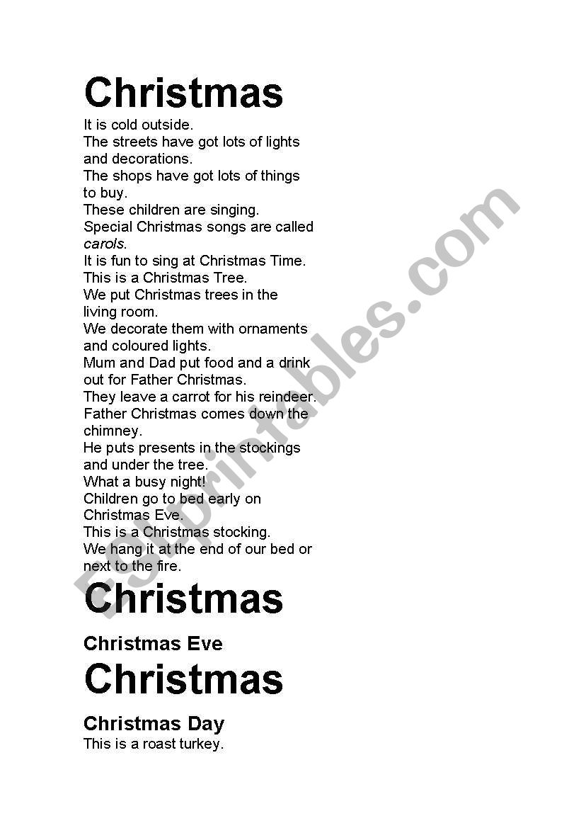 Christmas worksheet