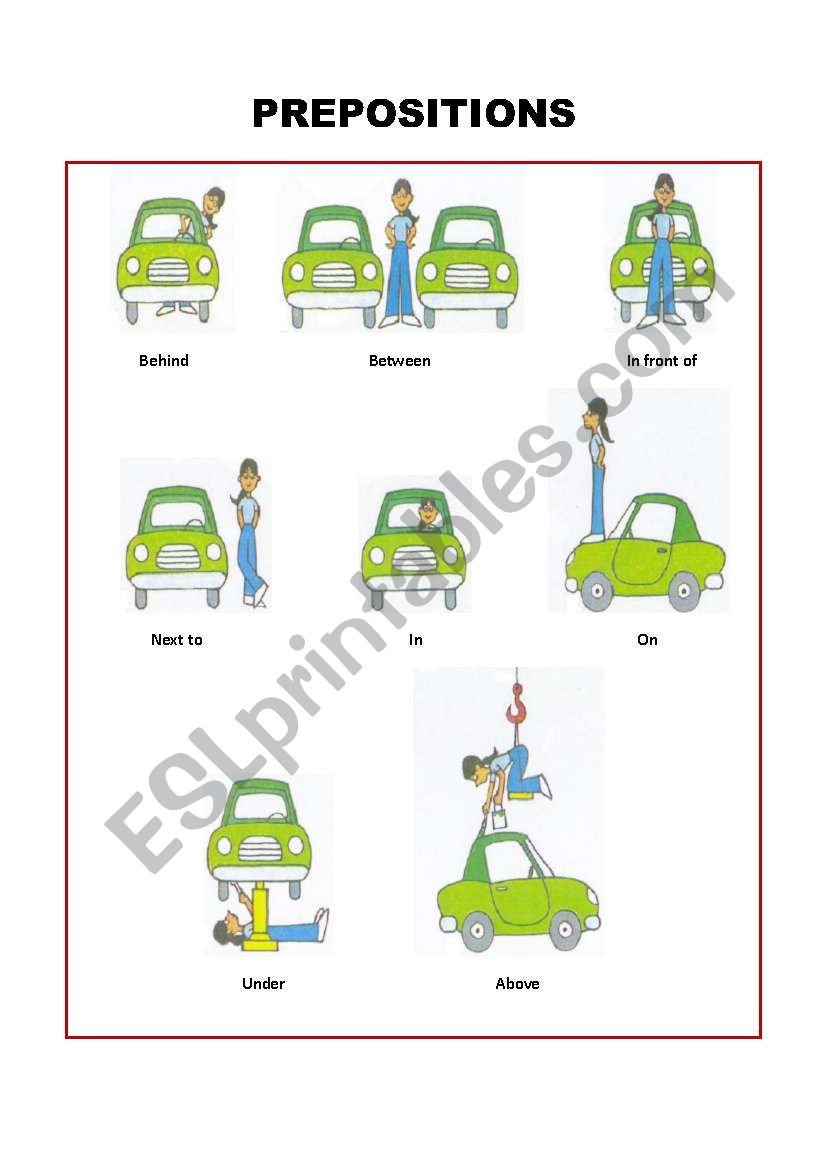 Prepositions worksheet