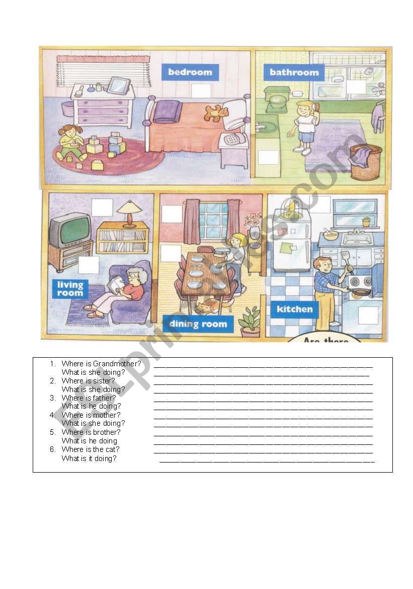 Rooms-Action part 5 worksheet