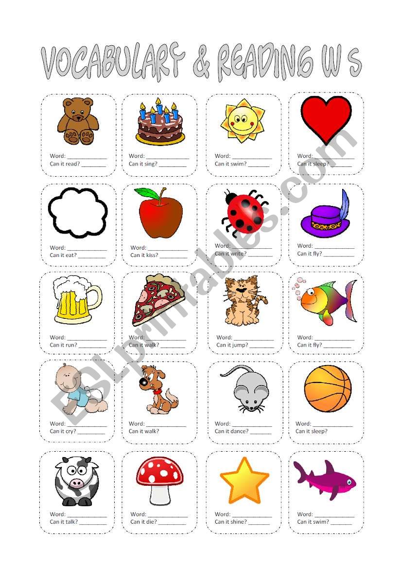 Vocabulary & Reading Worksheet