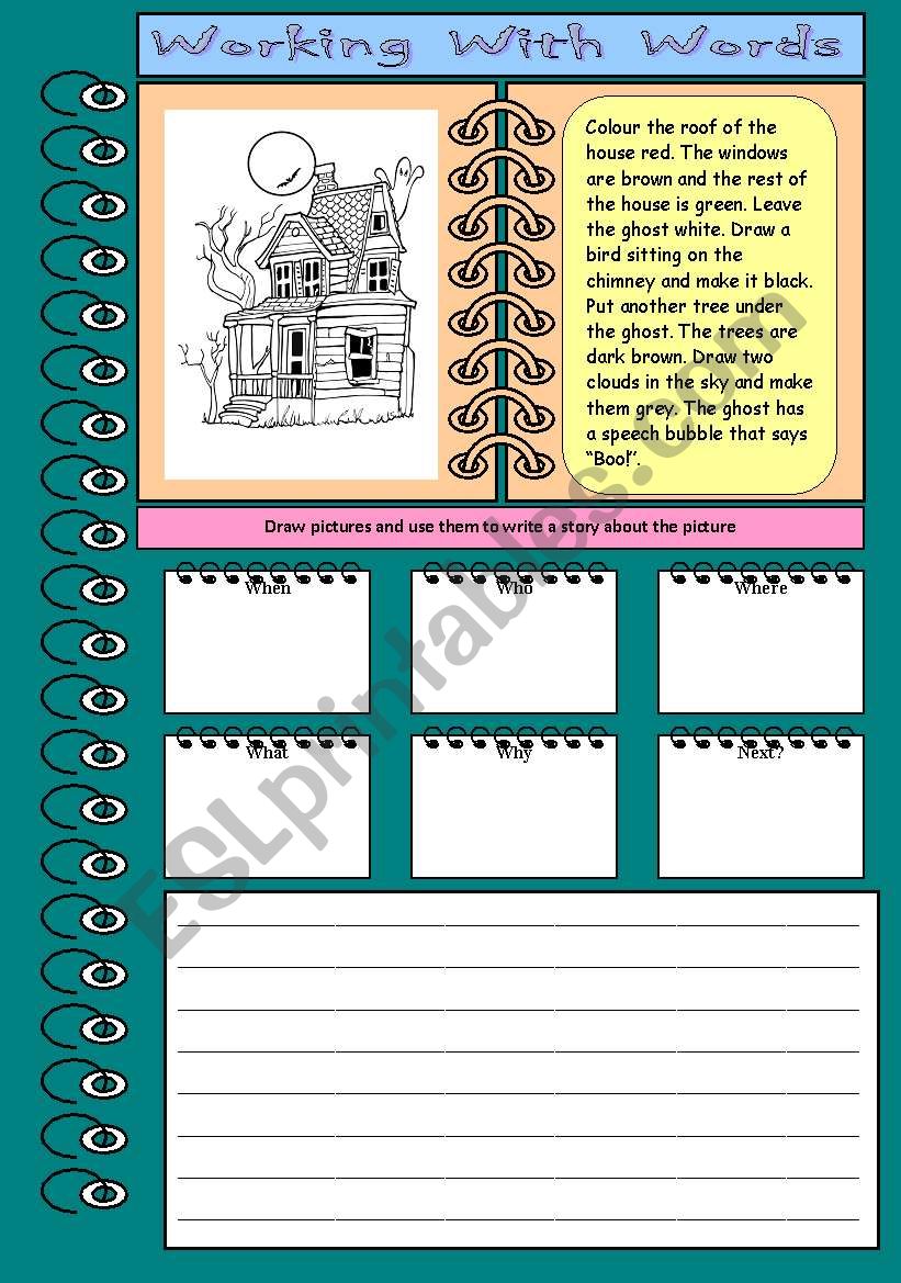 Working with words worksheet