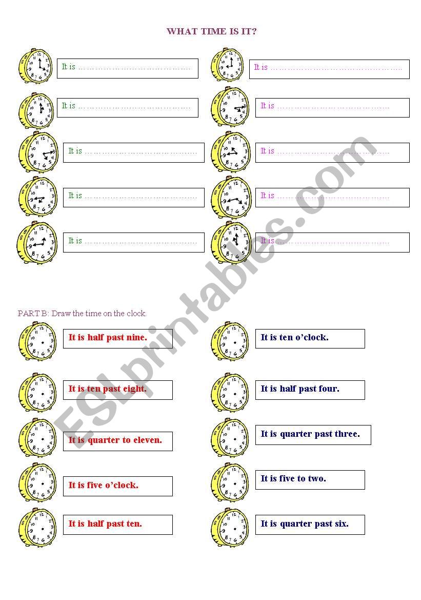 time worksheet