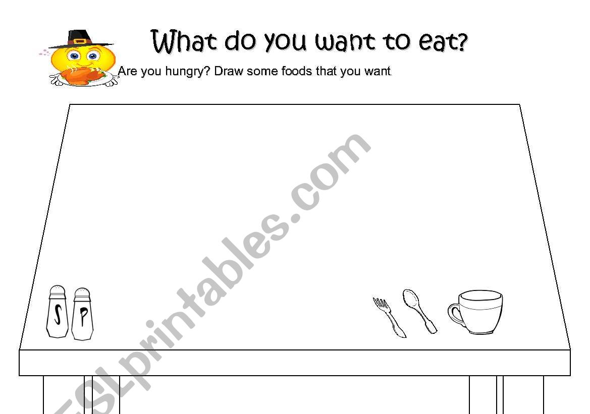 What do you want to eat? worksheet