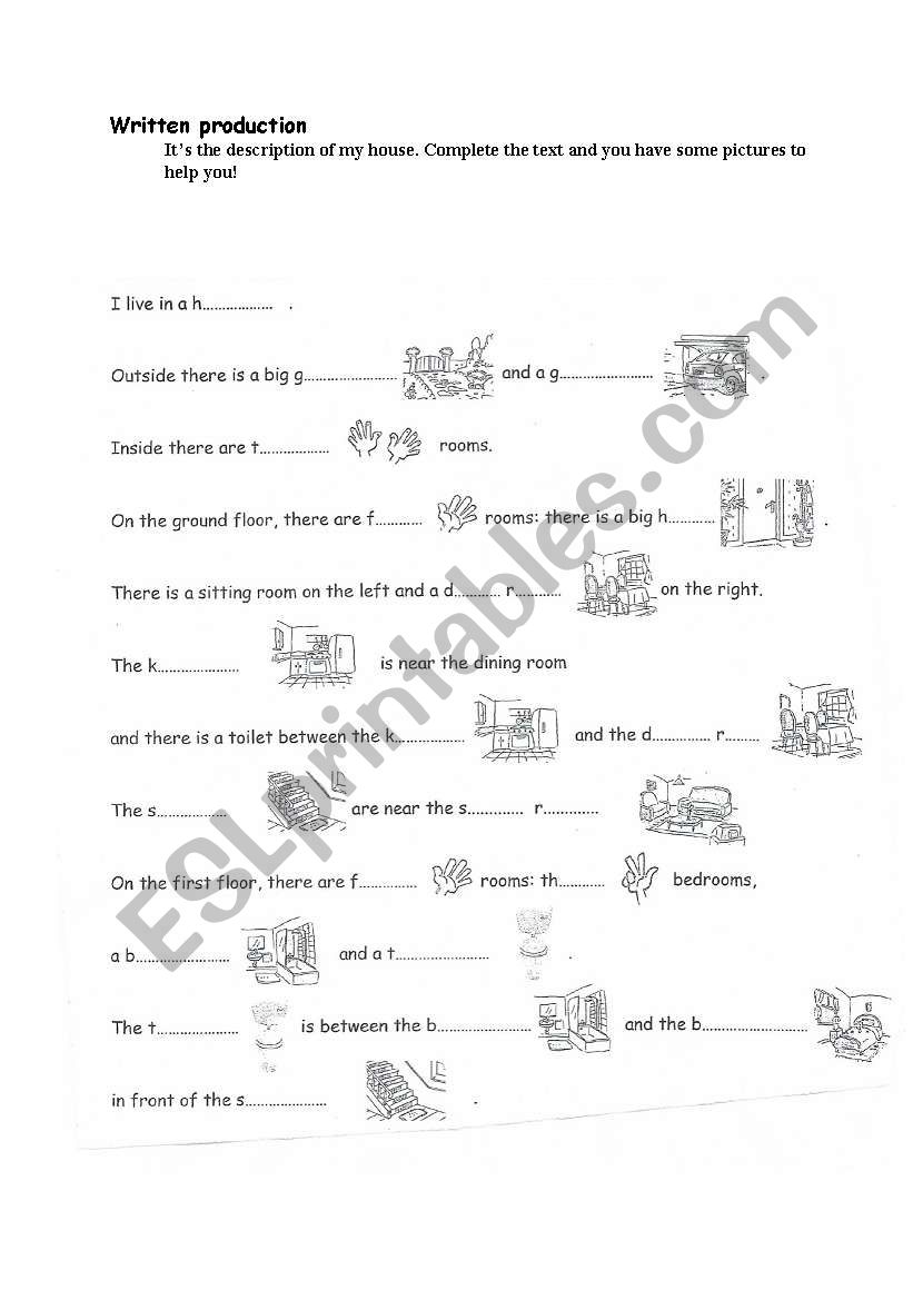 My house worksheet