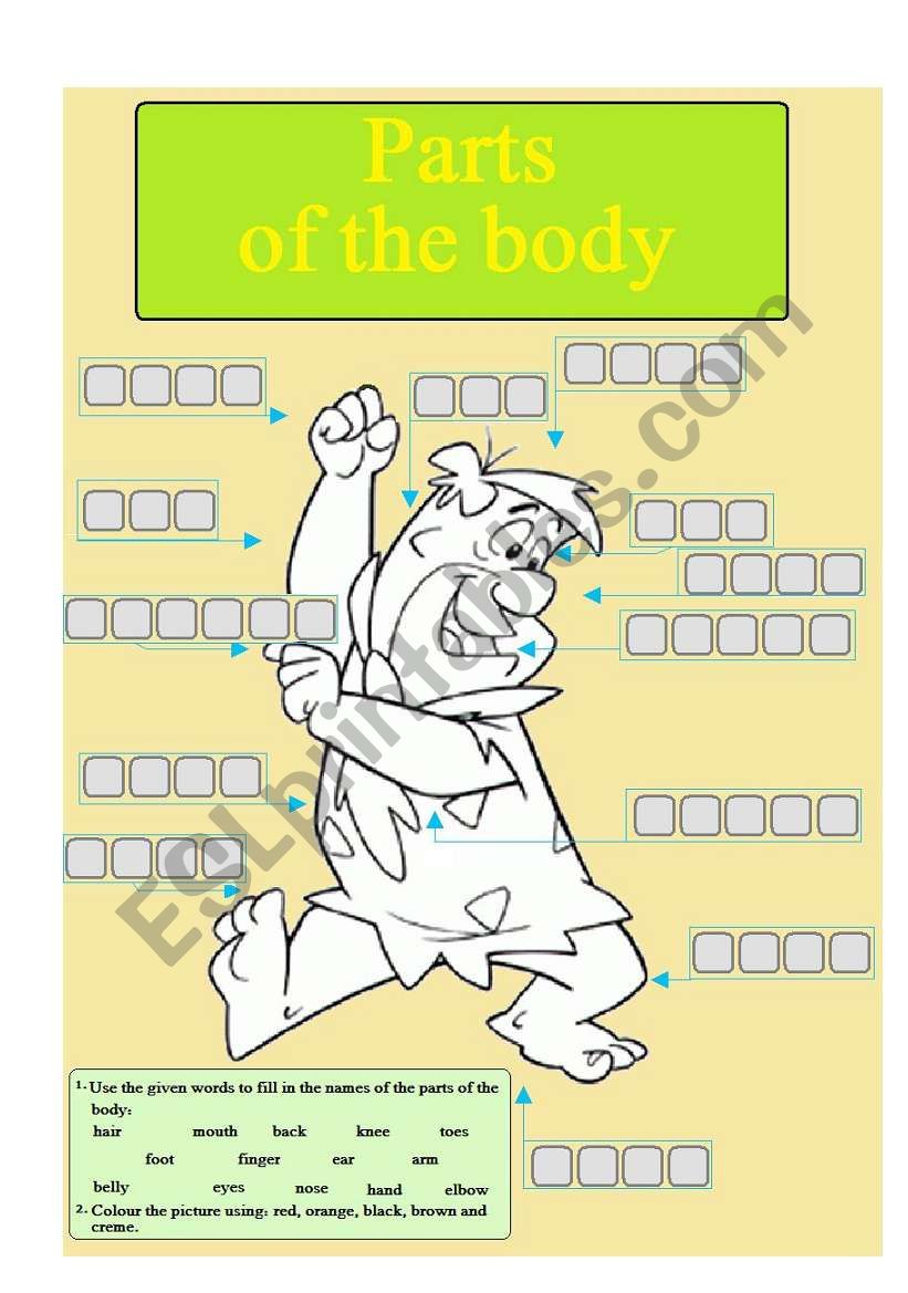 Parts of the body worksheet