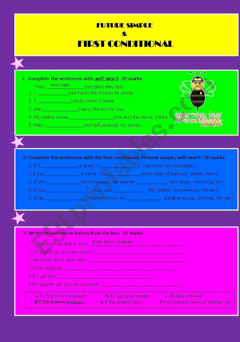 First Conditional Practice worksheet