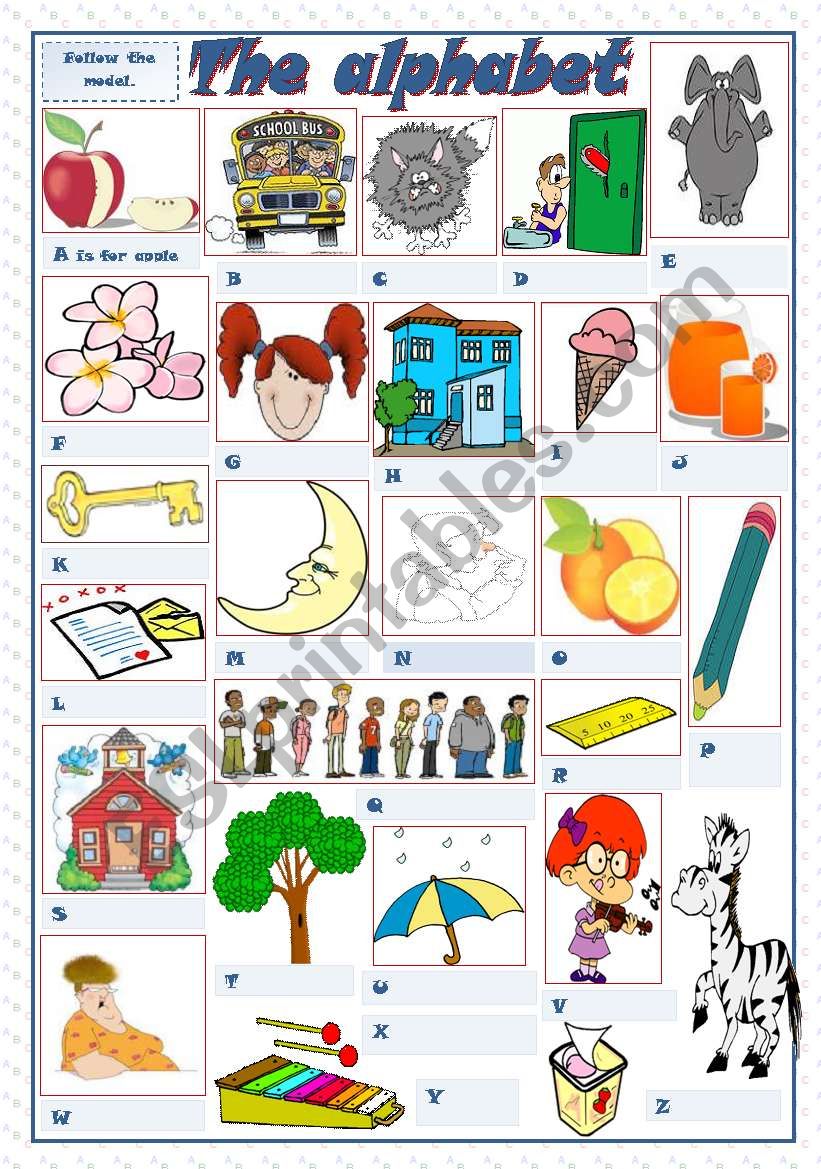 THE ALPHABET worksheet