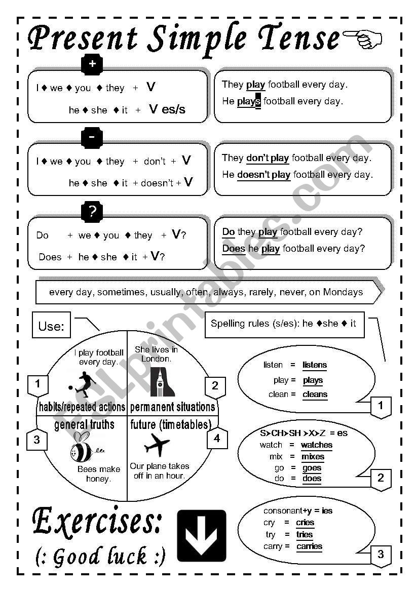 PRESENT SIMPLE TENSE worksheet