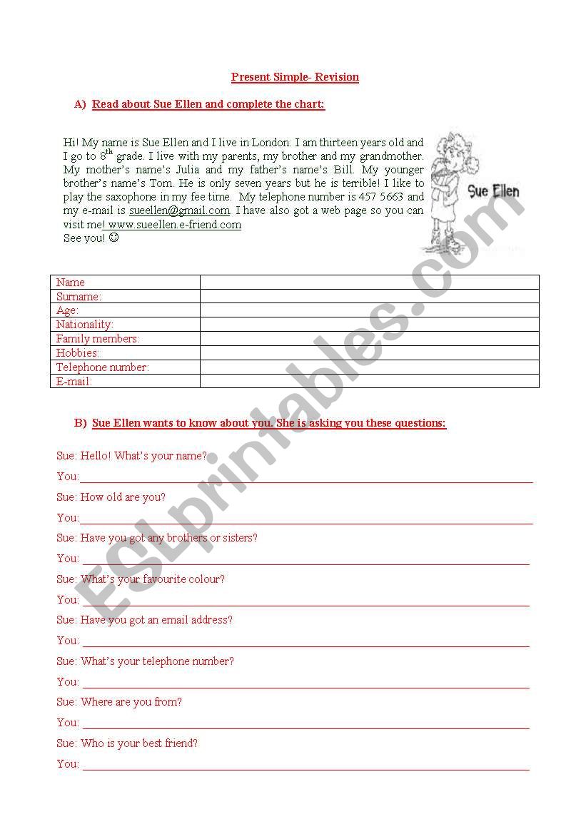 Present Simple worksheet