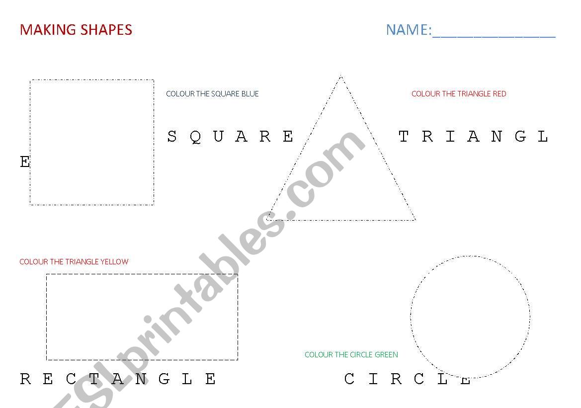 MAKING SHAPES worksheet