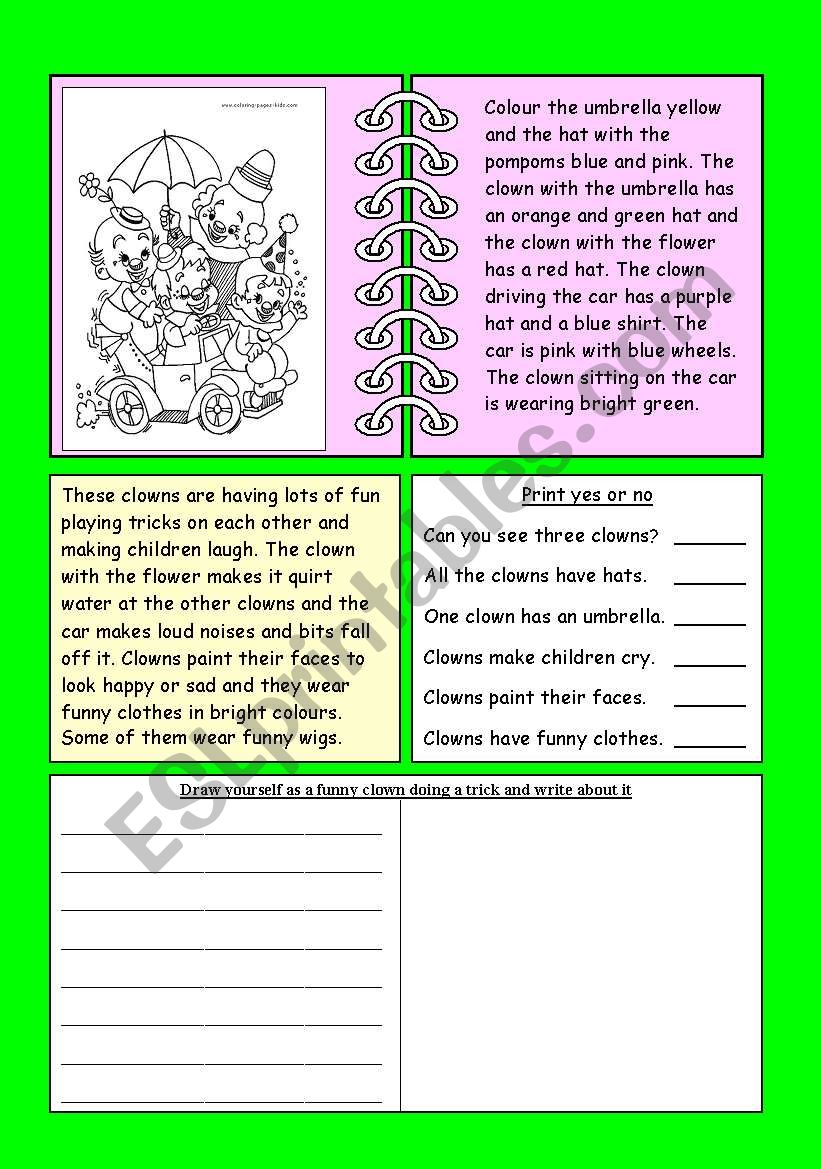 Working with words worksheet