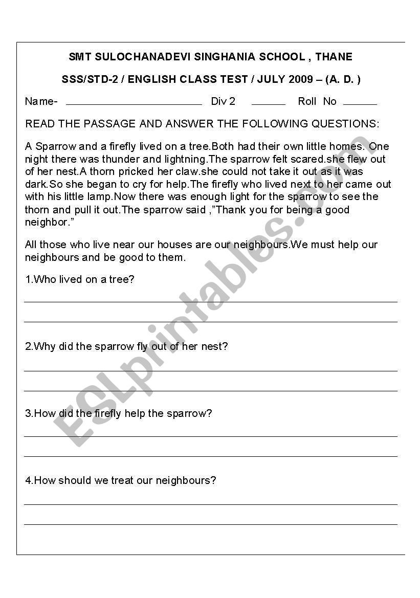 ENGLISH GRAMMER WORKSHEET worksheet