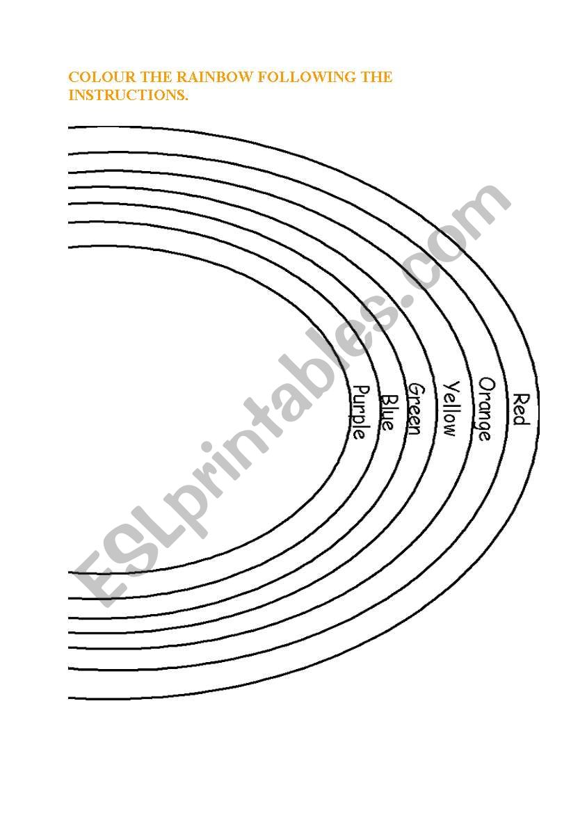 Rainbow worksheet