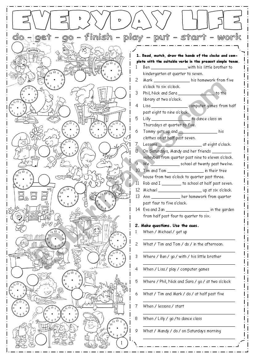 Everyday Life worksheet