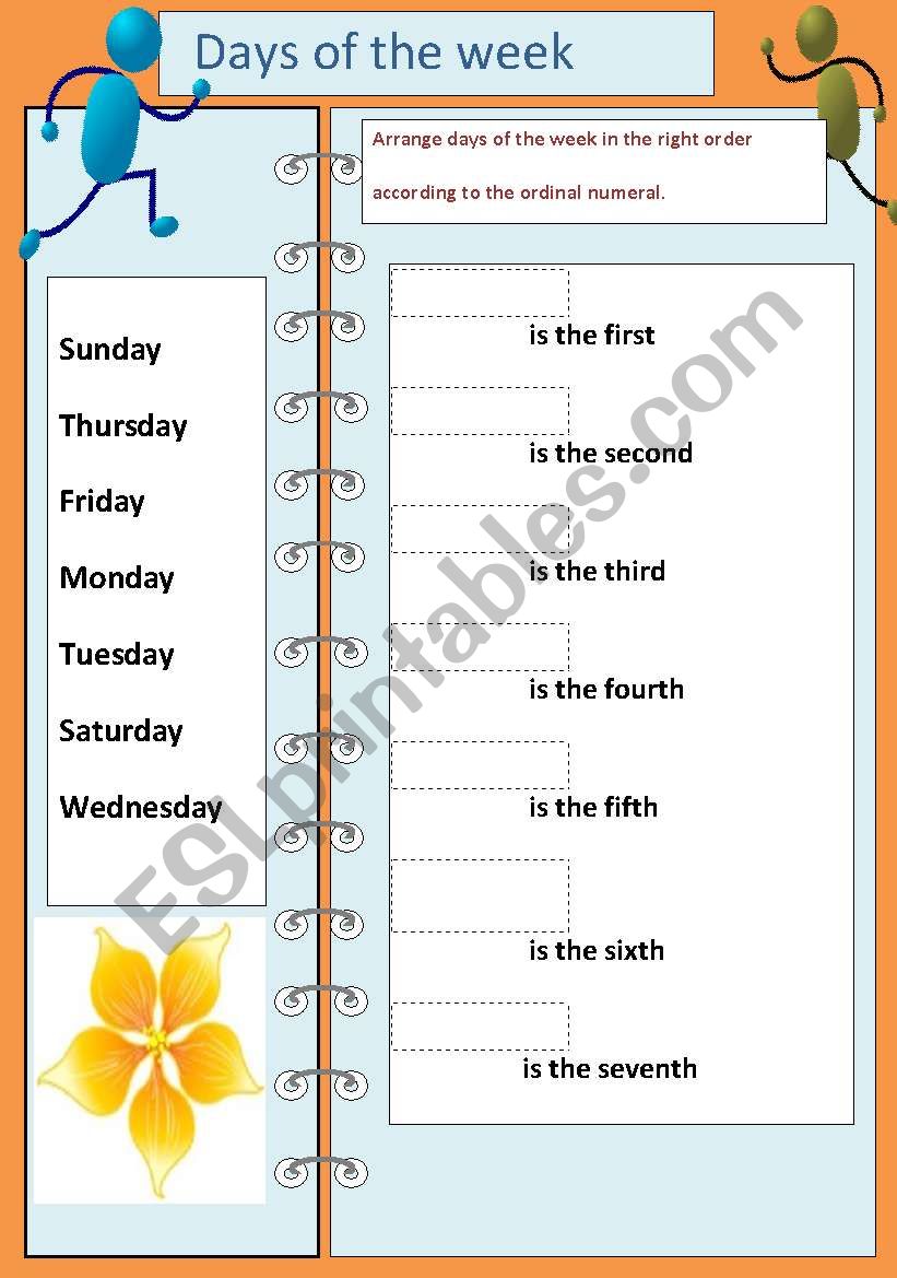 Days of the week worksheet