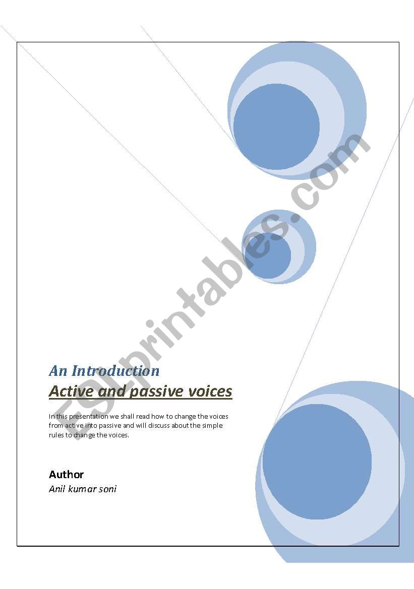 Active and passive voices worksheet