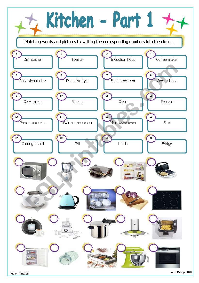 Kitchen - Part 1 worksheet