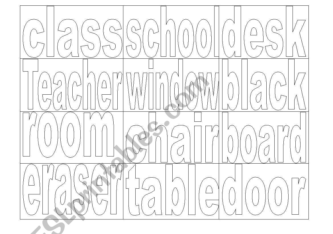 classroom names worksheet