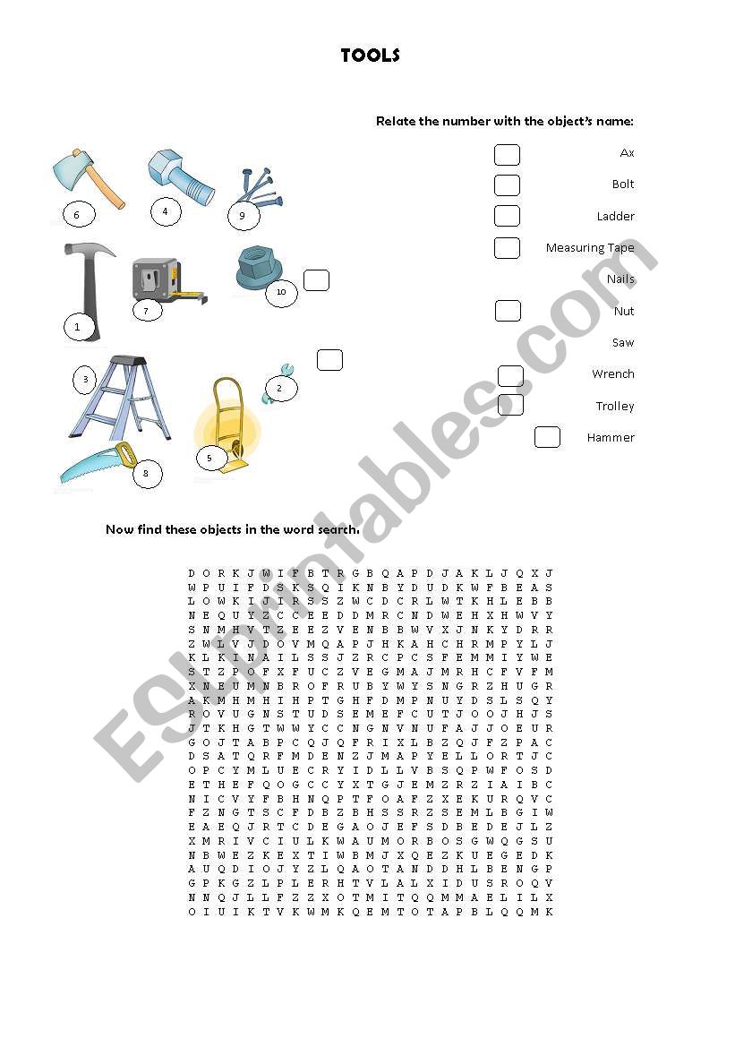 TOOLS worksheet