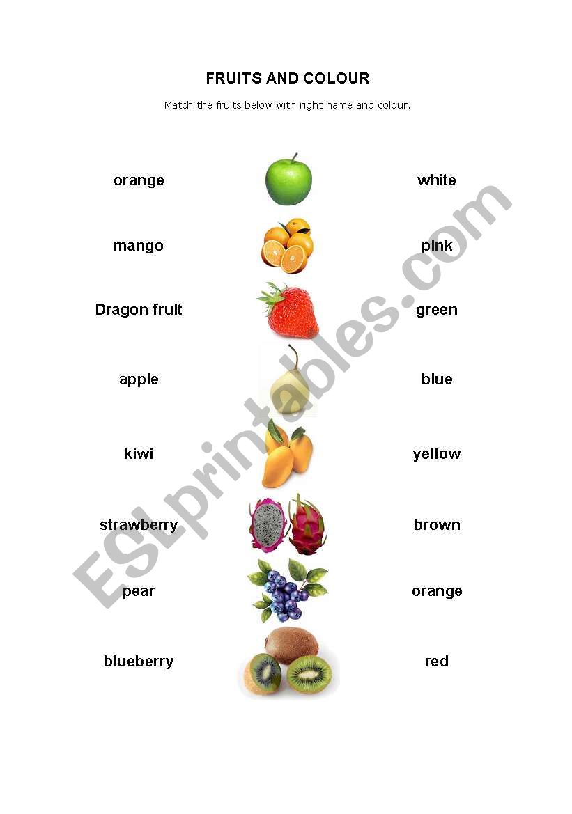 Fruit and Colour worksheet