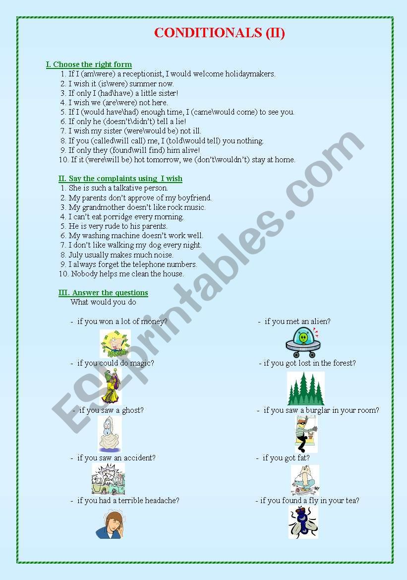 Conditionals (II) worksheet