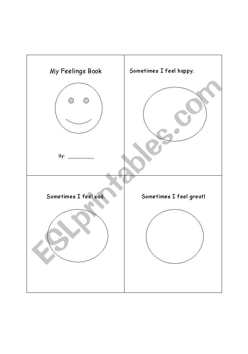 My Feelings Book worksheet