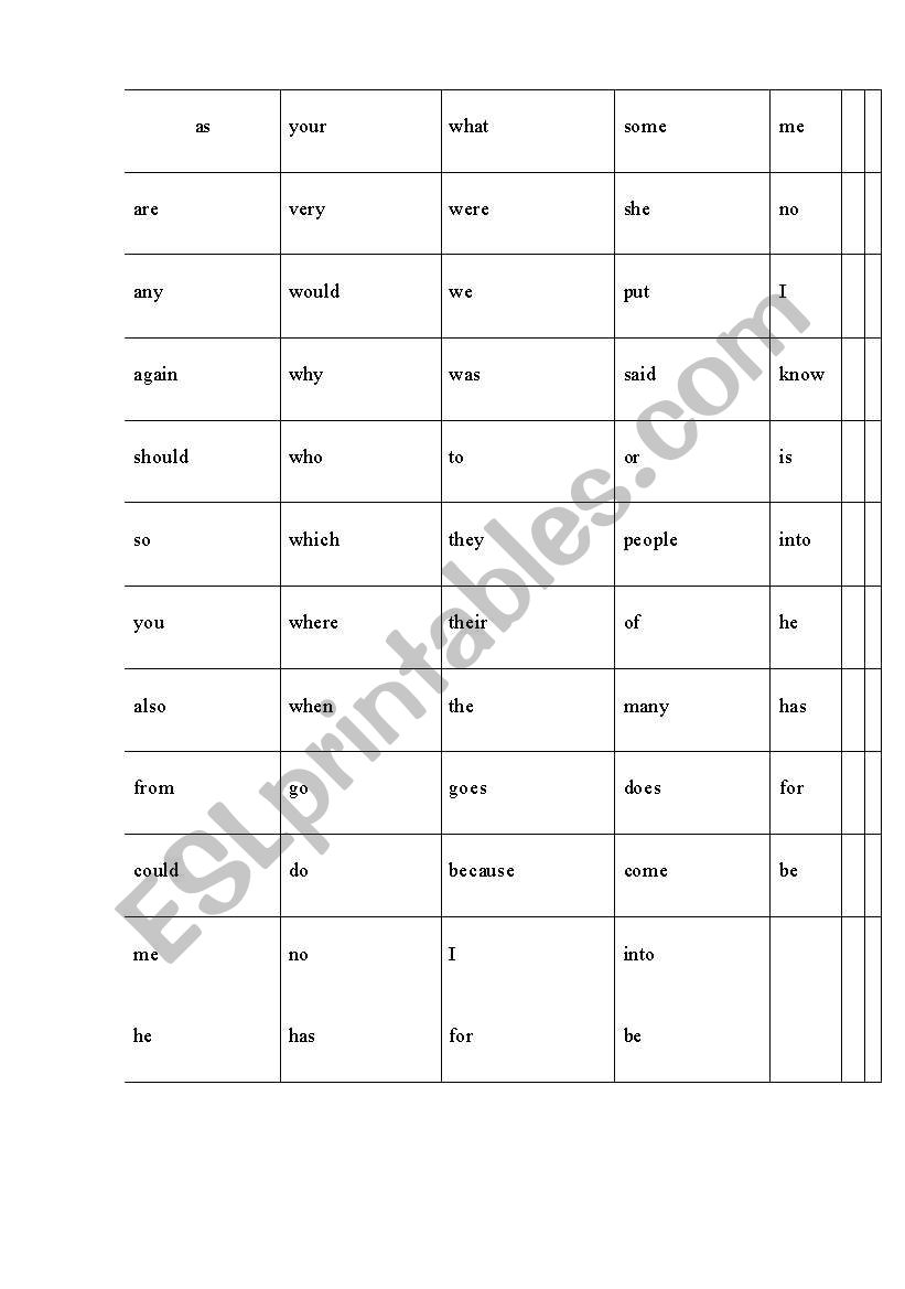Power Words 9English) worksheet