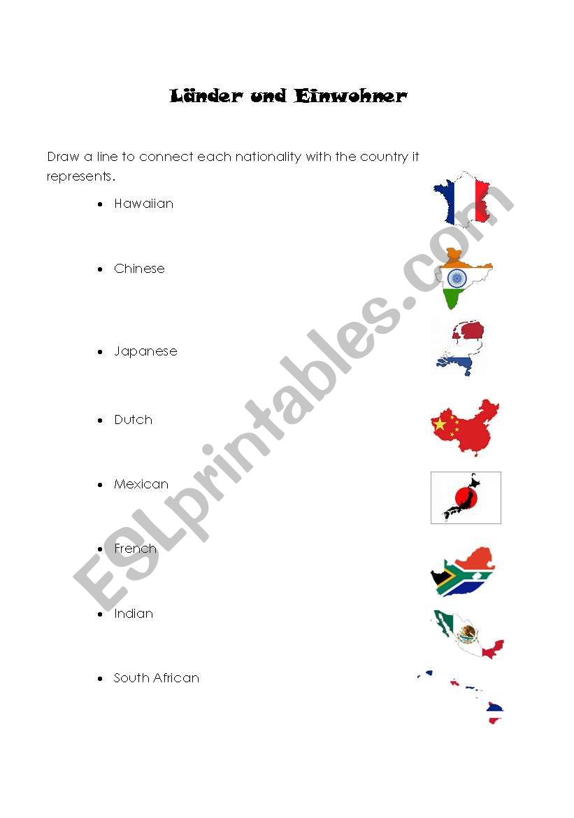 Countries and Nationalities  1/2