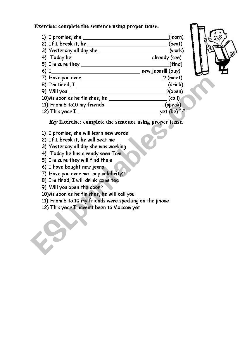 Exercise worksheet