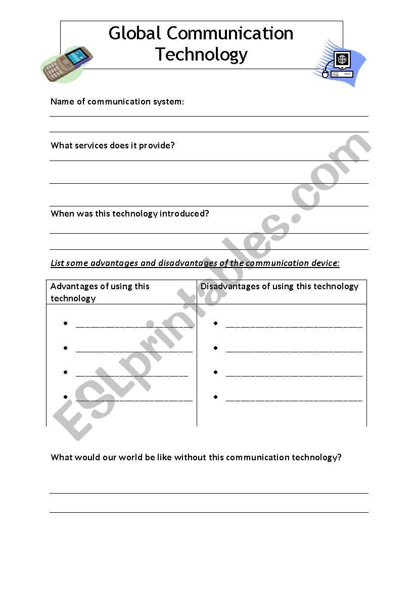 Global Communication Investigation Worksheet