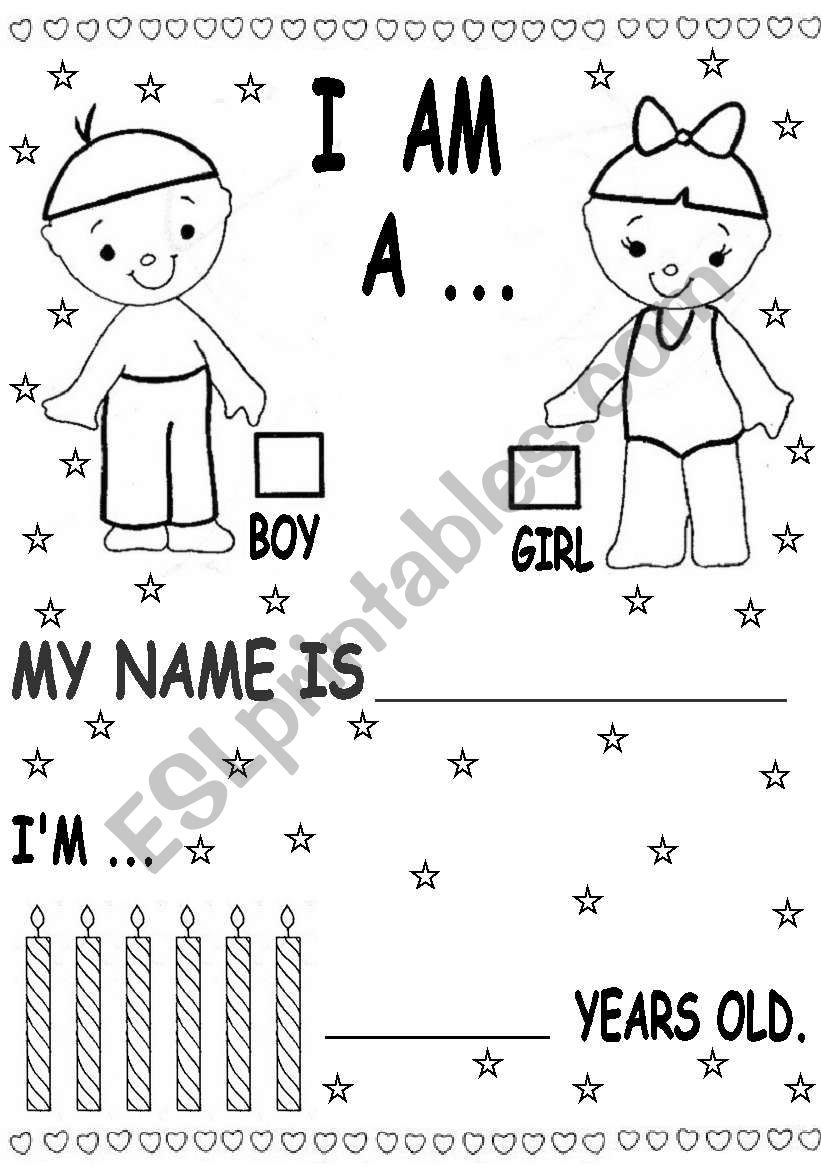 kinder students worksheet