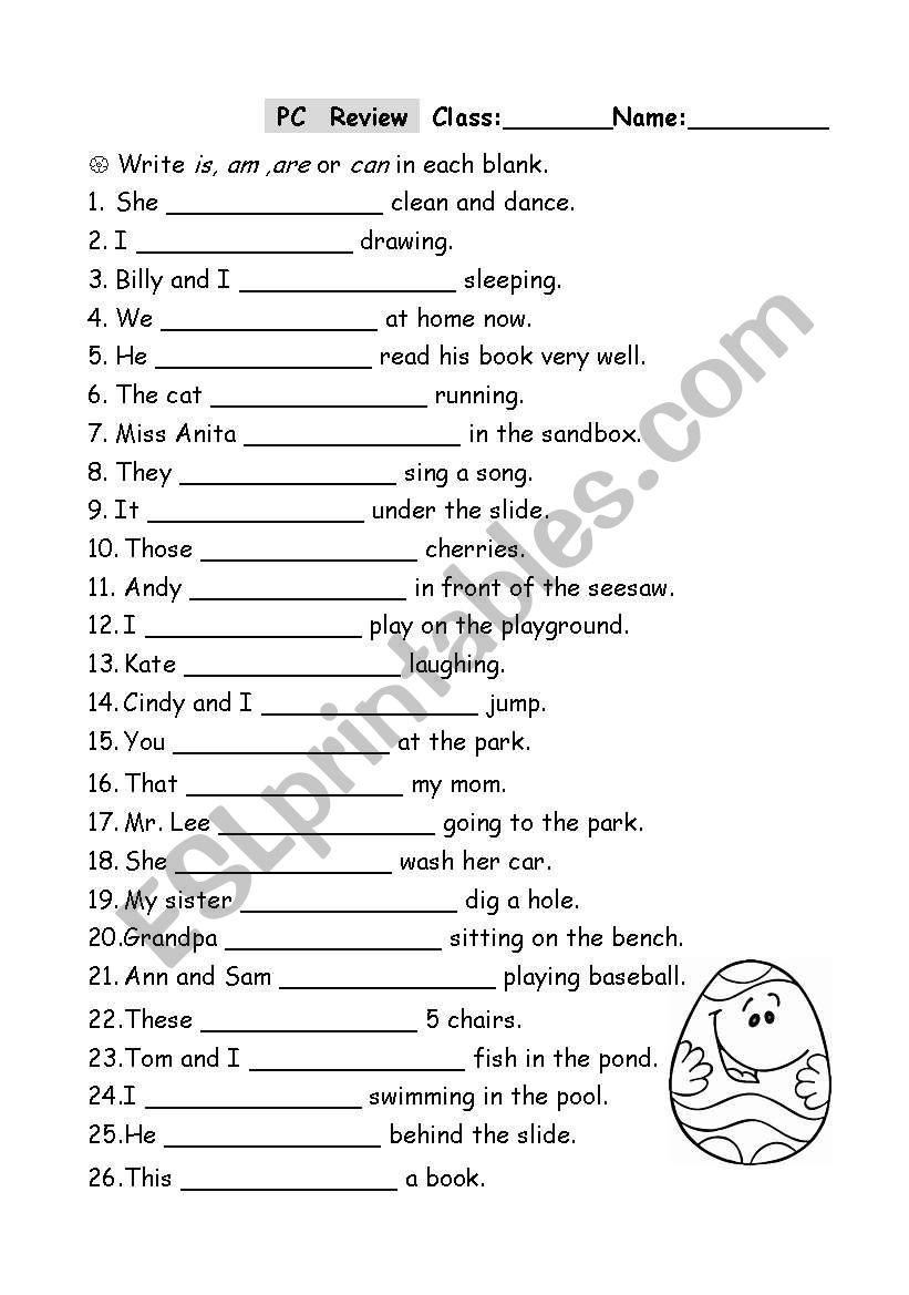 Present tense worksheet