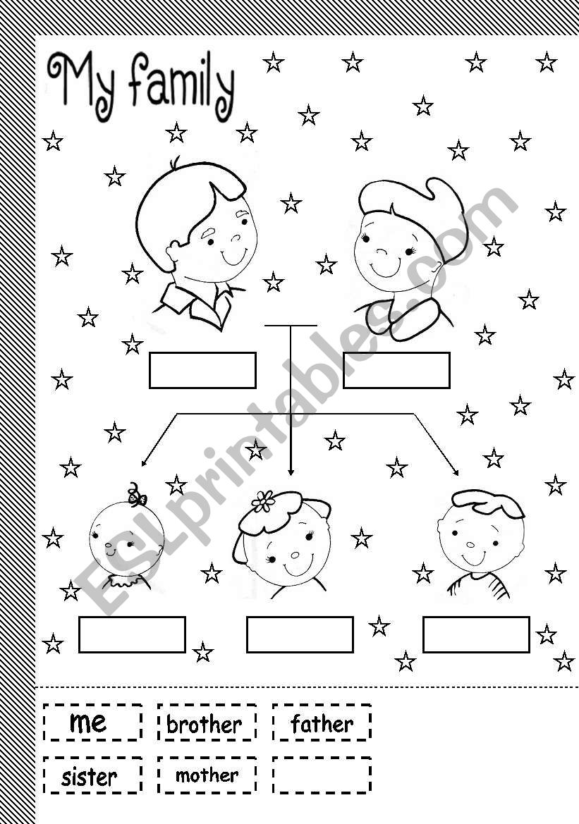 may family- 2 pages worksheet