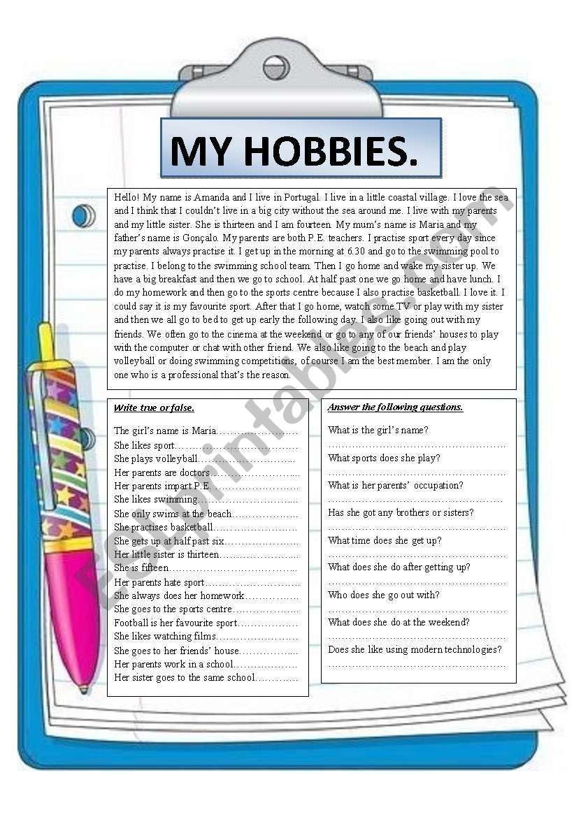 reading task hobbies