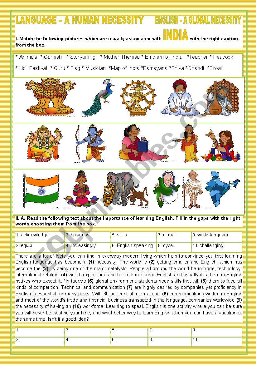 A TOUR AROUND ENGLISH SPEAKING COUNTRIES - INDIA