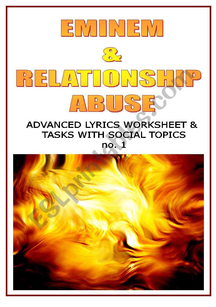 EMINEM & RELATIONSHIP ABUSE worksheet