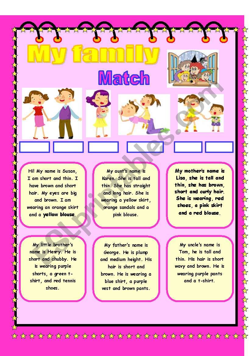 Family and Home! worksheet