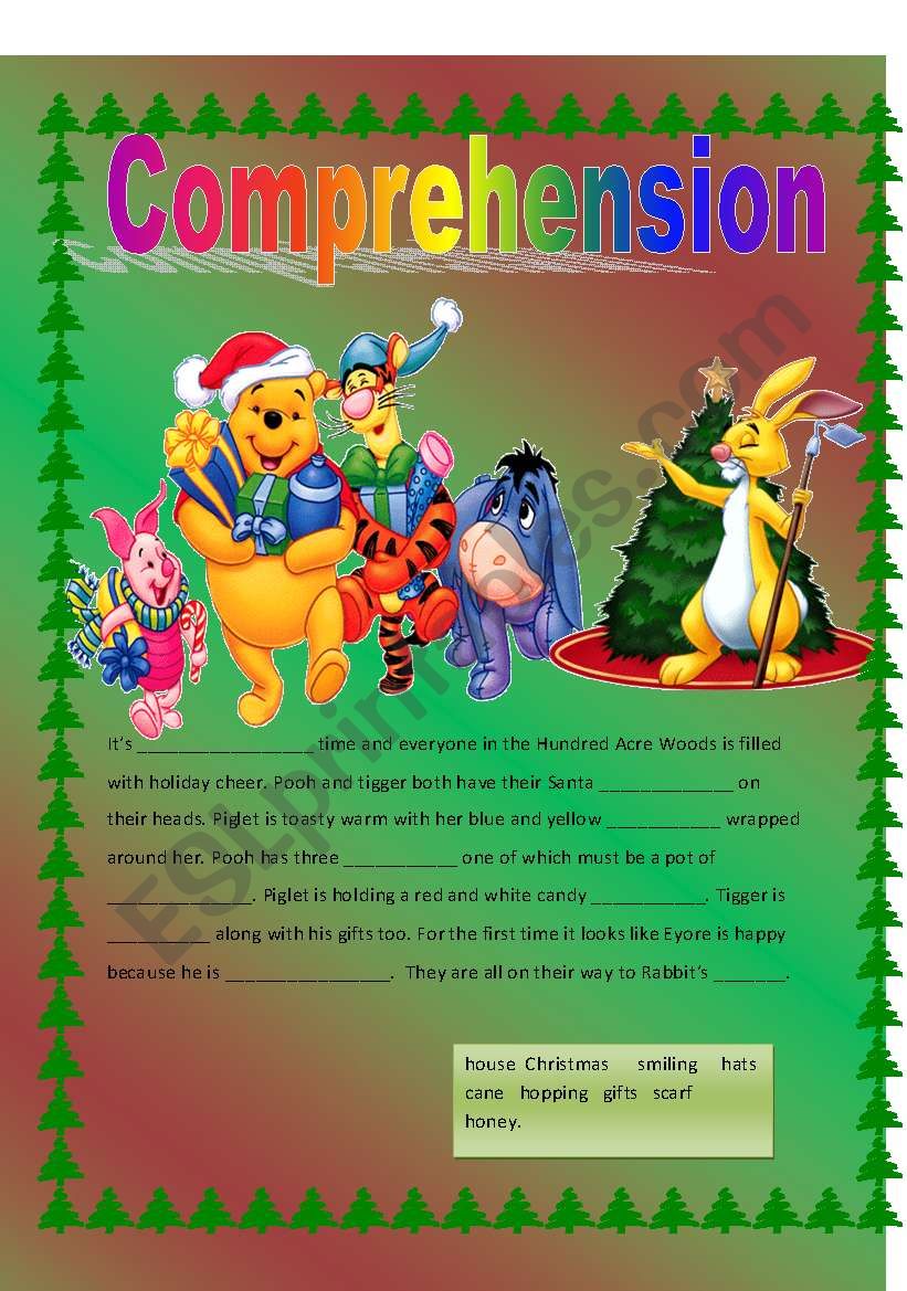 Comprehension worksheet