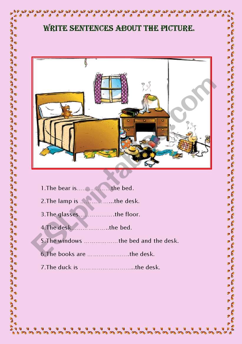 prepositions of place worksheet